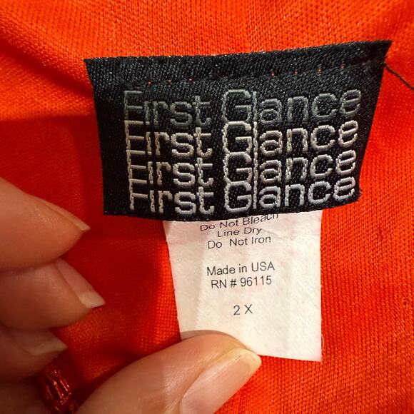 First Glance Red Lace Vintage Midi Dress Sz 2XL - Picture 3 of 9